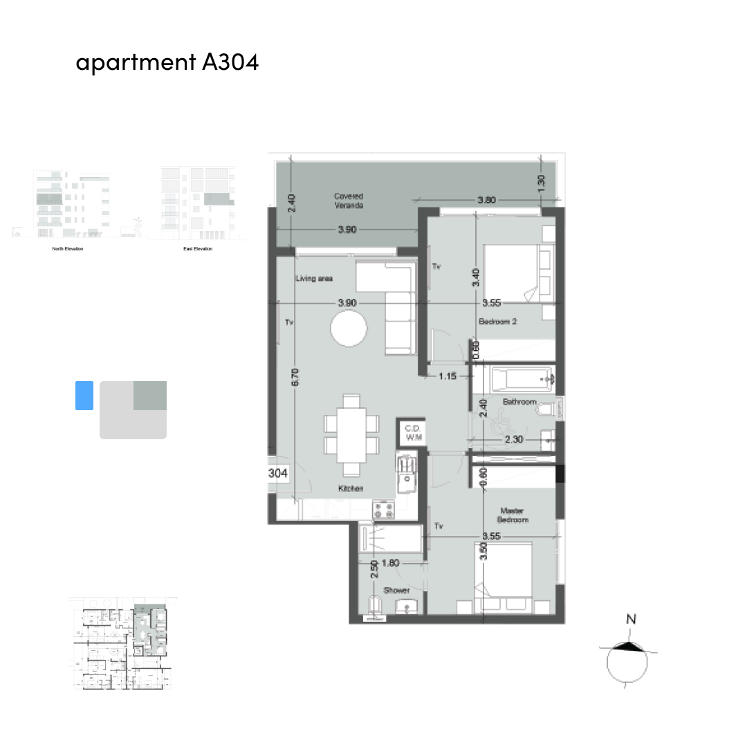 Life block A apartment 304 layout