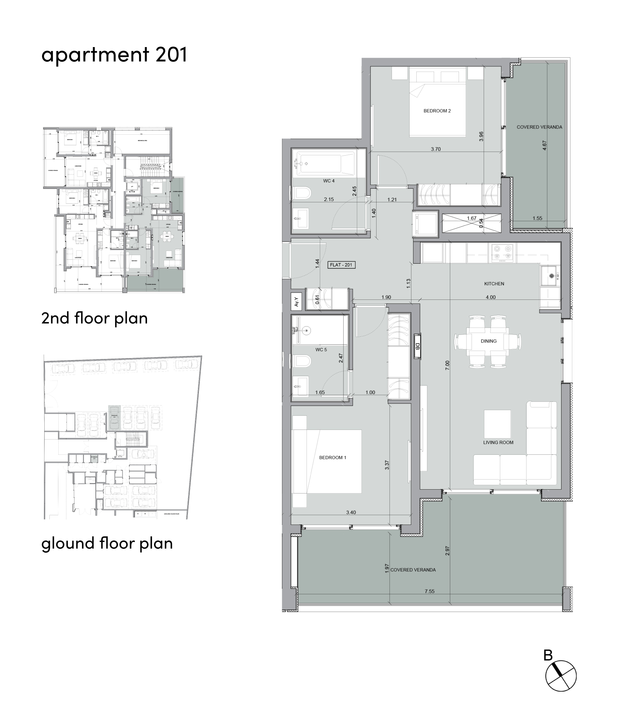 Spirit block A apartment A201 layout