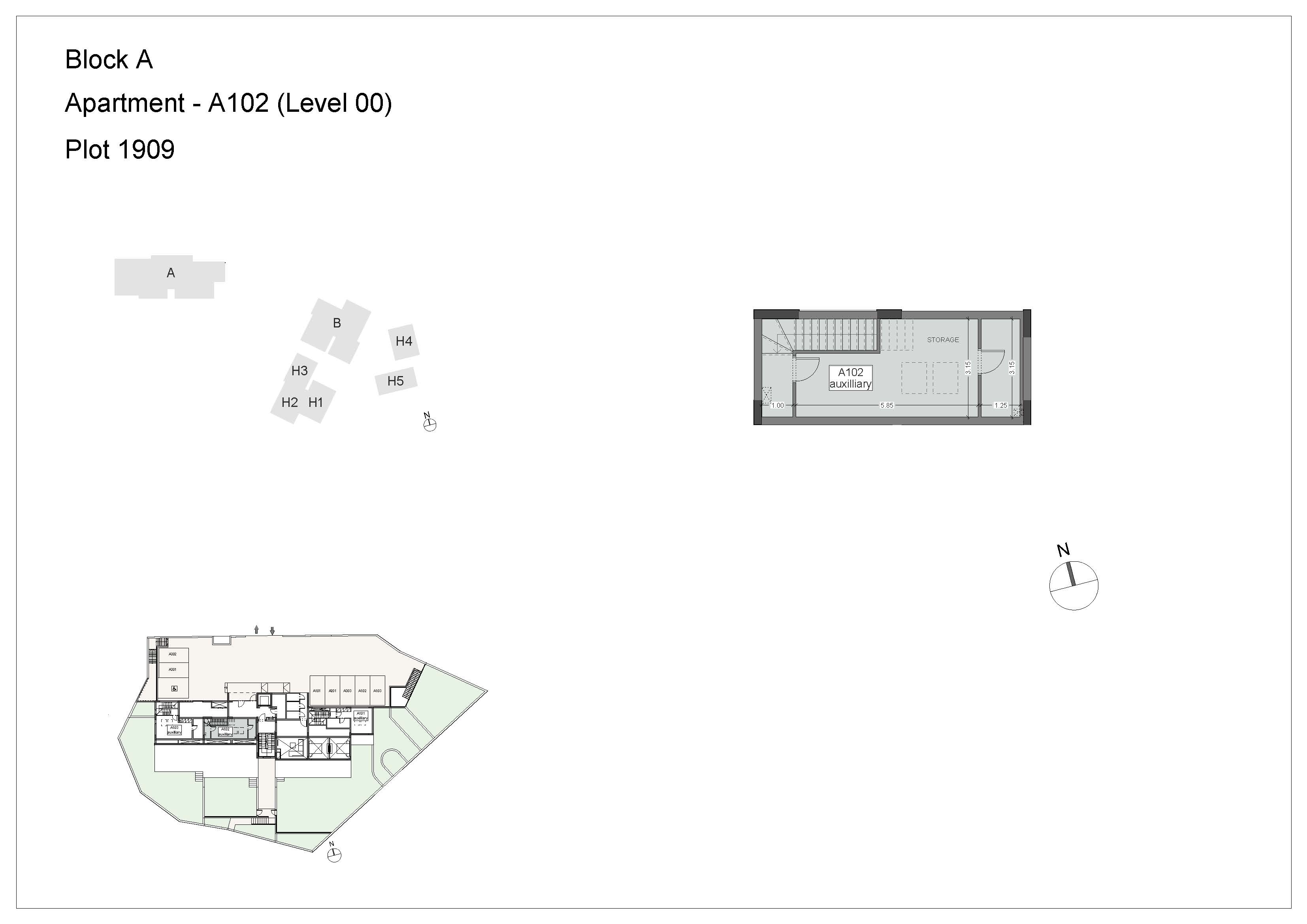 Blackpine block A apartment A102 layout