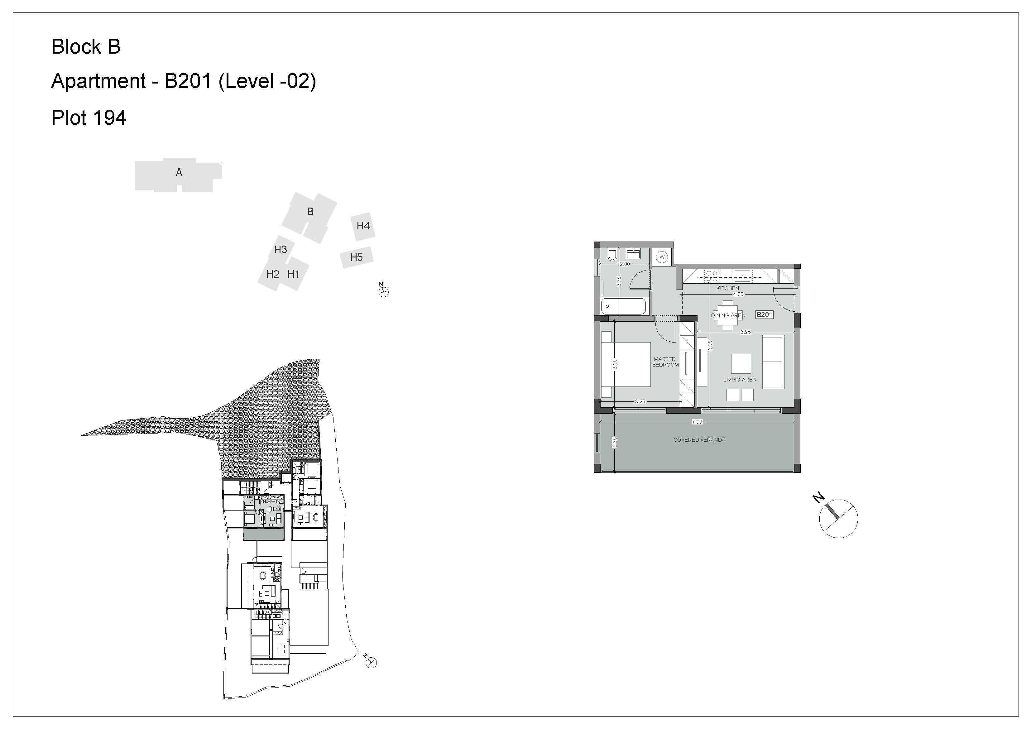 Blackpine block B apartment B201 layout