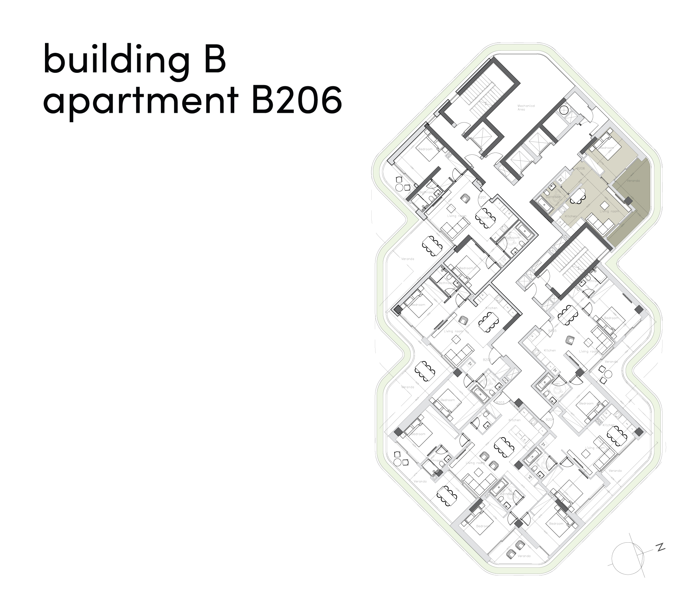 Land of Tomorrow block B apartment B206 layout