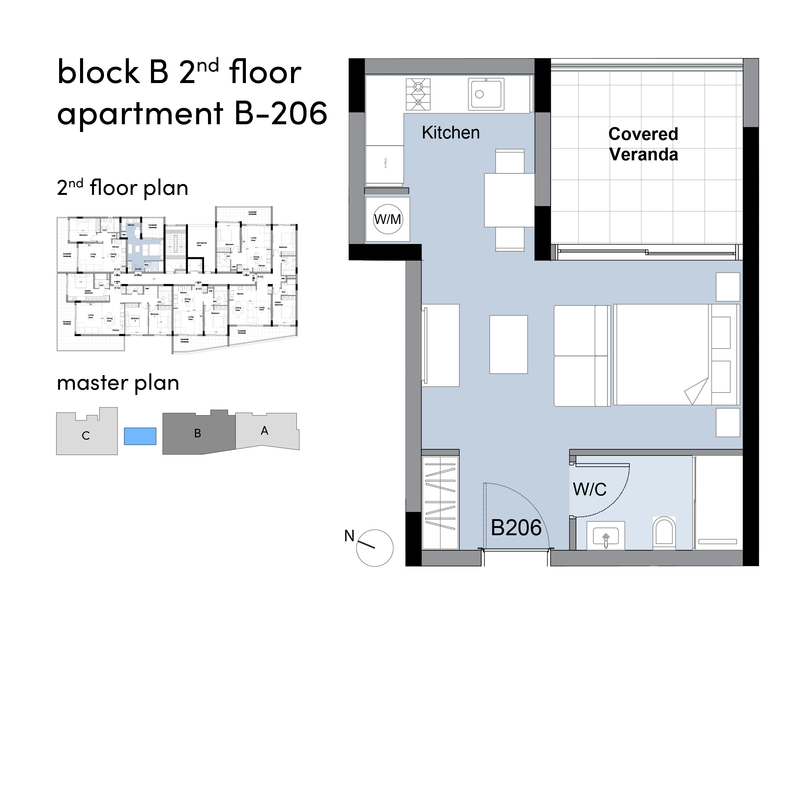Glow block B apartment B206 layout
