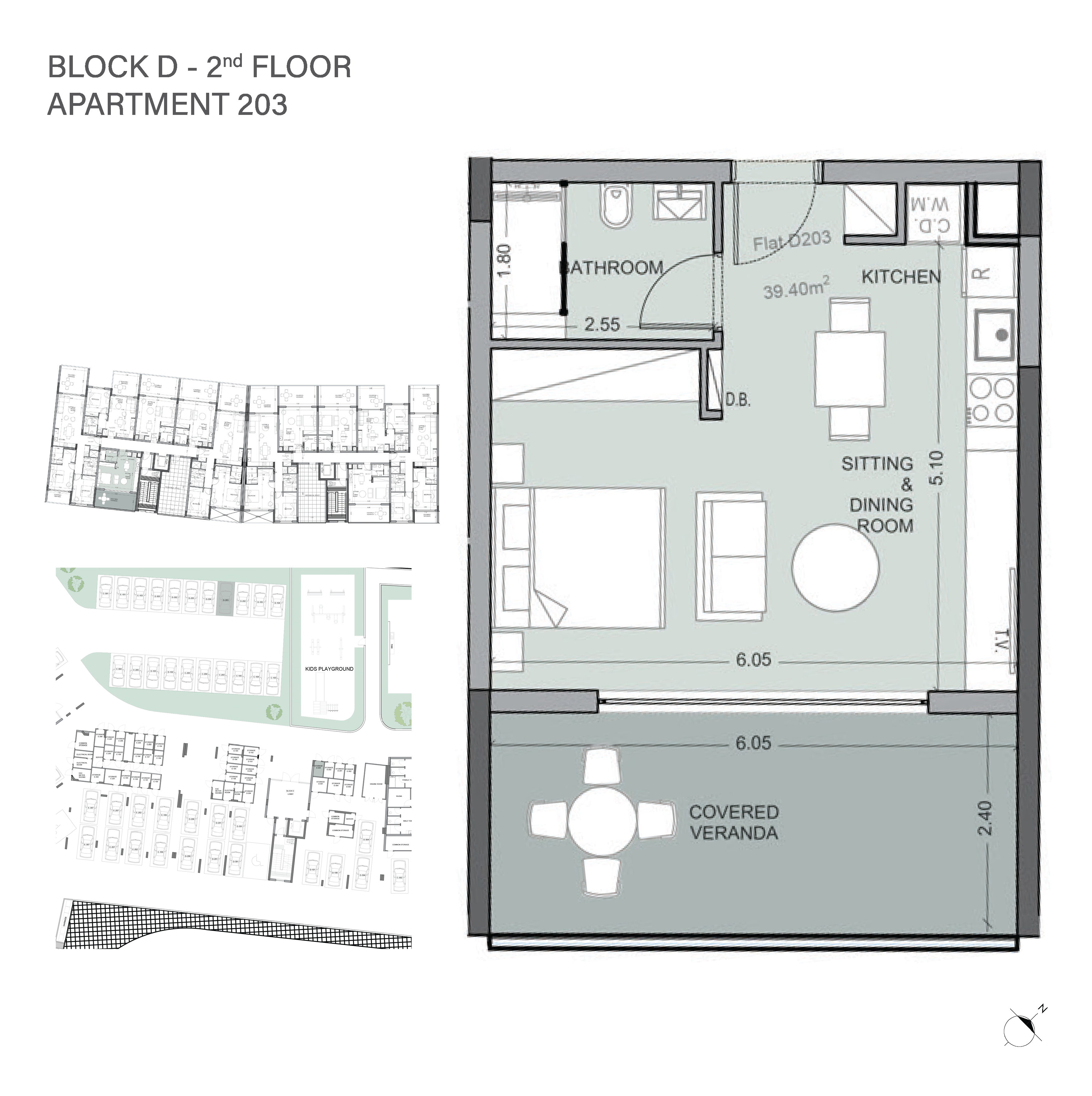 Eden Bay block D apartment 203 layout