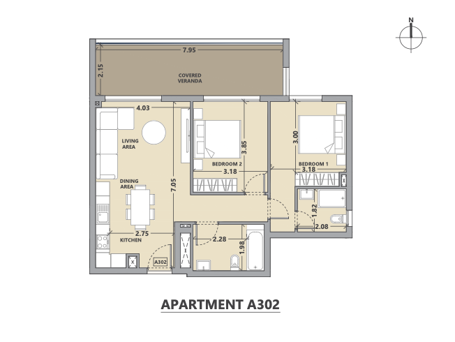 2-Bedroom Apartment, Agios Athanasios, Limassol