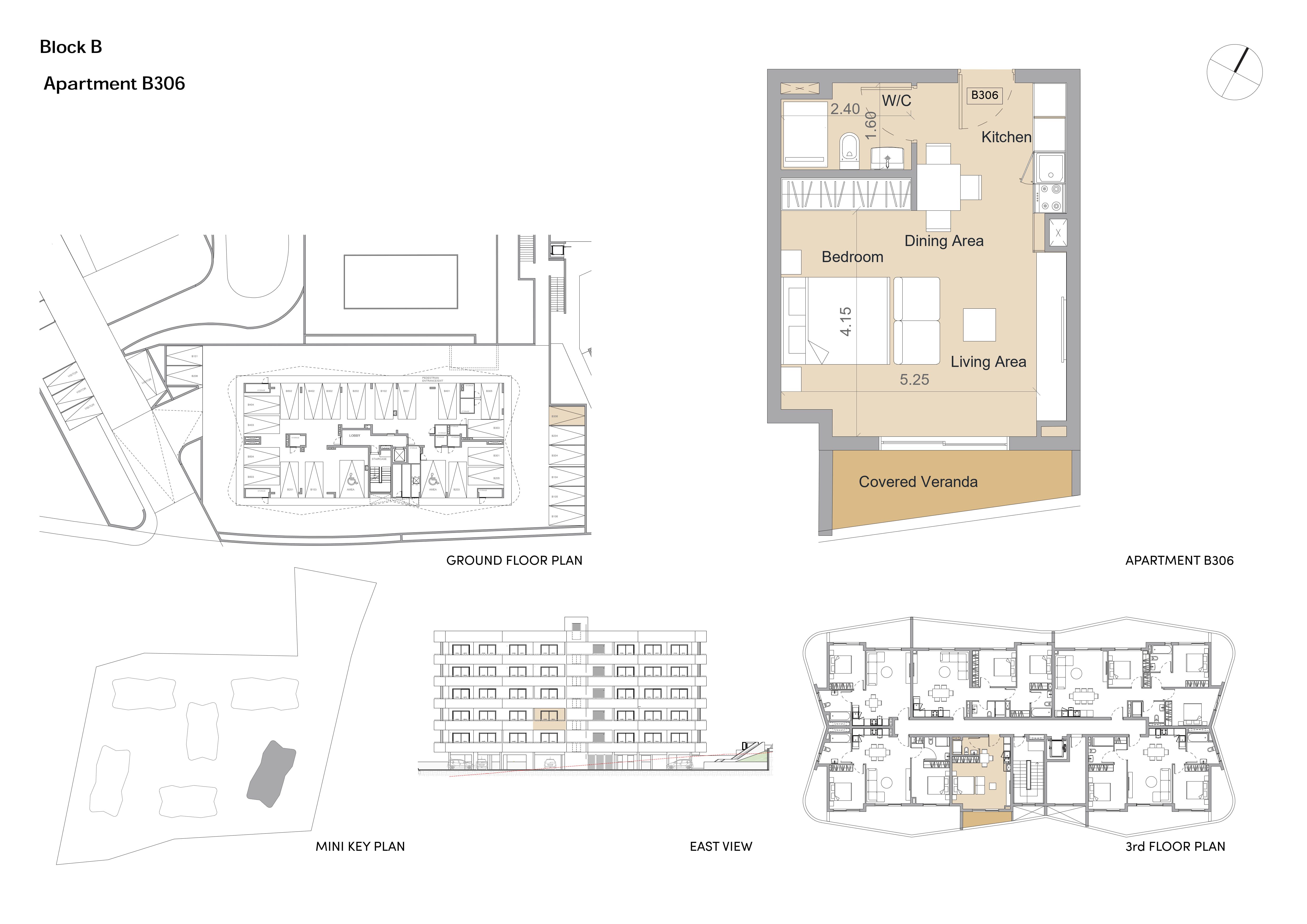 Nest block B apartment B306 layout