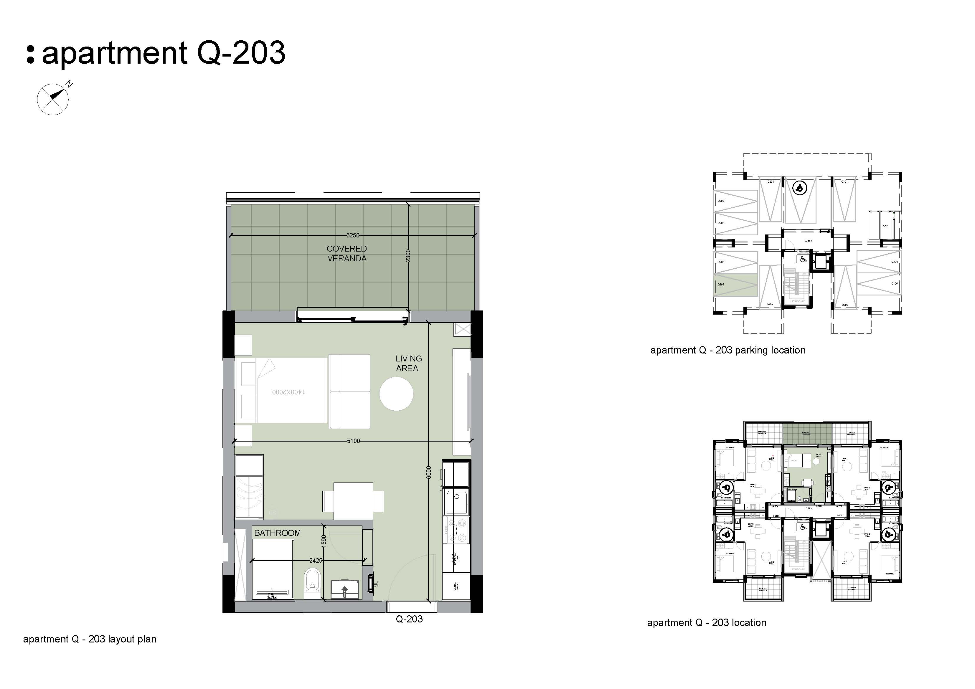 Golfside block Q apartment Q203 layout