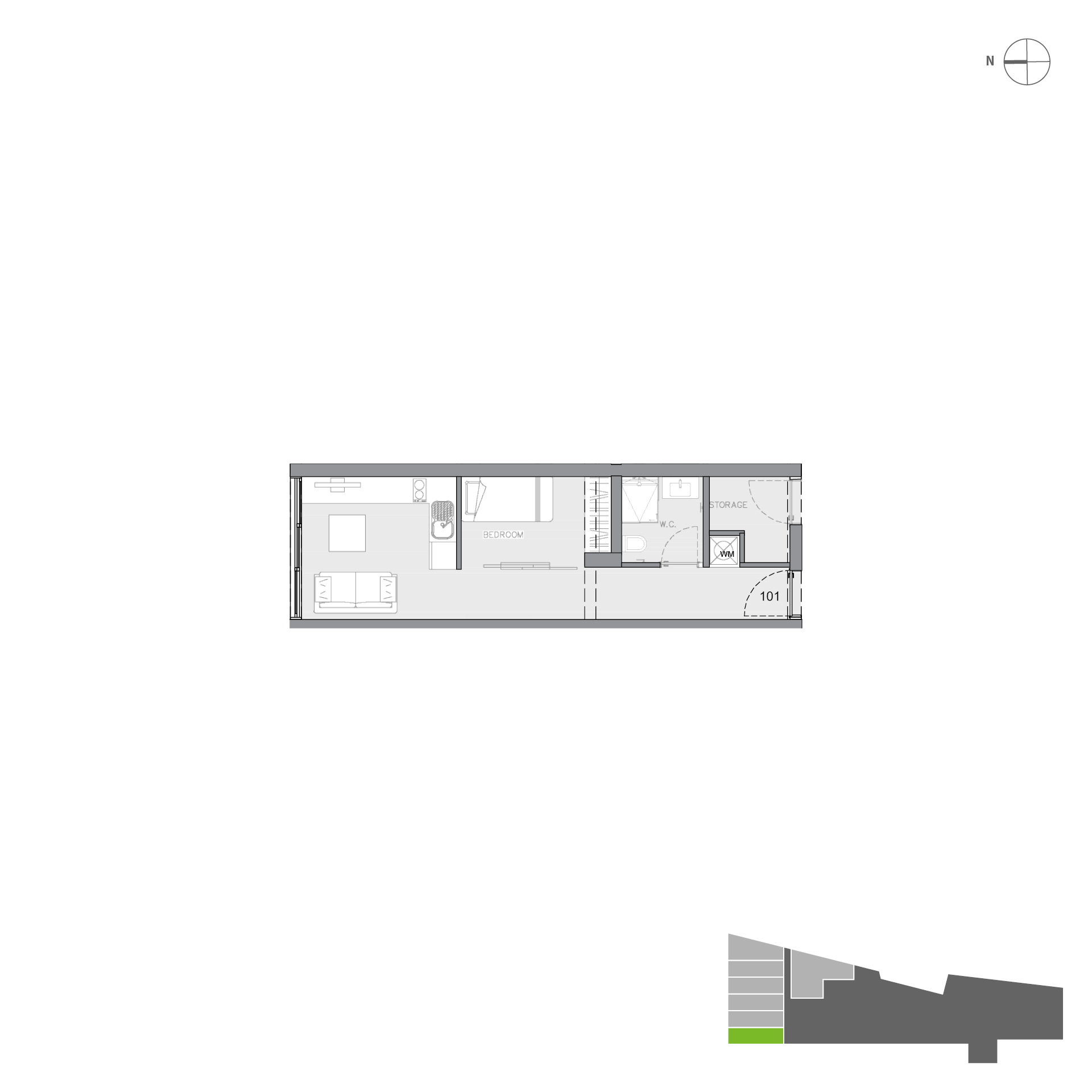 Capri House unit 101 layout