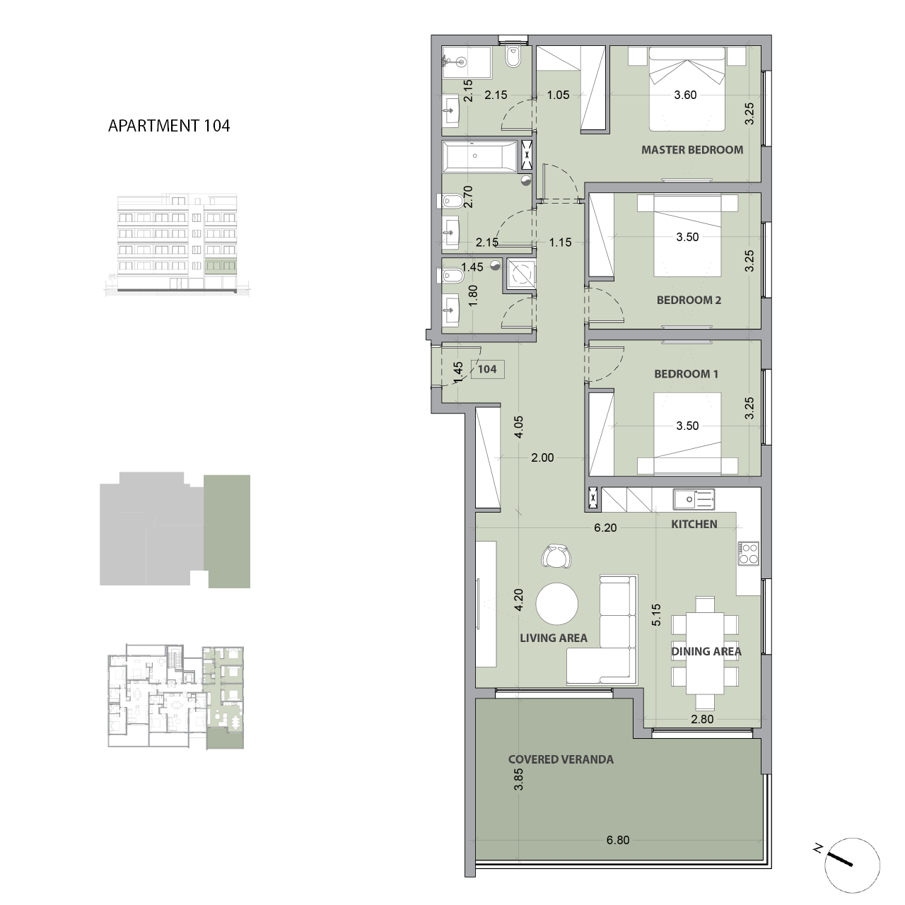 Verde unit 104 layout