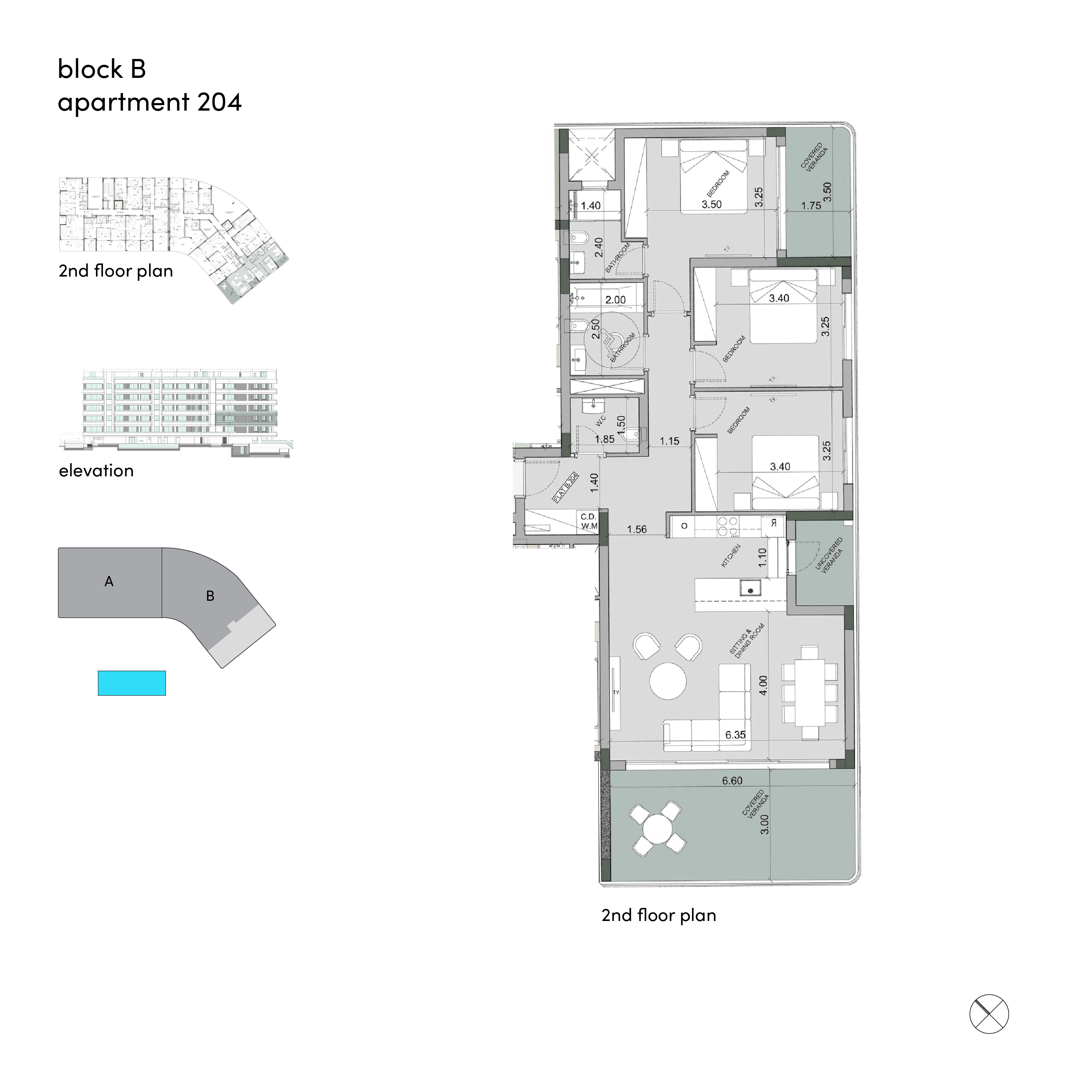 Sense block B apartment 204 layout